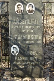 Школьникова Фаина Самуиловна, Москва, Востряковское кладбище